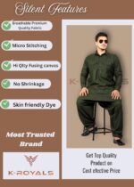 Men's Cotton Blend Pathani Kurta Pyjama Suit - Image 3