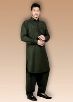 Men's Cotton Blend Pathani Kurta Pyjama Suit - Image 7