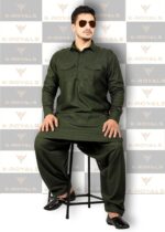 Men's Cotton Blend Pathani Kurta Pyjama Suit - Image 8