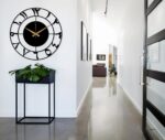 Arabs Arabic Number Metal Analog Islamic Wall Clock (50 CM) | Elegant & Durable Design | Metal Frame with Arabic Numerals | Silent & Precise Movement | Perfect for Home, Office & Mosque Décor, Black - Image 4