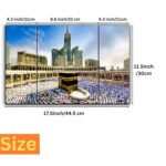 JB Creations Islamic Makka Madina Painting | Kaaba wall Art Digital Reprint 12 inch x 18 inch Painting (Without Frame, Pack of 3) - Image 3
