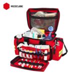 Redcube Emergency Bag - First Aid Bags Empty - First Responder Bag for Trauma, Professional Multiple Compartment Kit Carrier For Emergency Medical Supplies (Red), Red, Large, Modern - Image 8