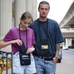 Travel Neck Wallet Passport Holder RFID Blocking, Passport Organiser Bag, Security Bag, Travel Accessories, Air Ticket Bag, Chest Pocket for Men Women for Smartphone Travel Documents Money black - Image 6