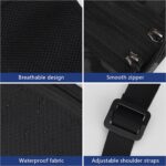 Travel Neck Wallet Passport Holder RFID Blocking, Passport Organiser Bag, Security Bag, Travel Accessories, Air Ticket Bag, Chest Pocket for Men Women for Smartphone Travel Documents Money black - Image 10