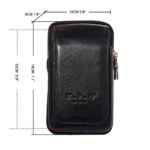 Hebetag Small Leather Belt Bag Phone Wallet Purse for Men Loop Holster Case Waist Pack Travel Messenger Crossbody Pouch with Hook - Image 5
