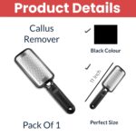 Temperia Leg, Heel & Foot Scrubber for Dead Skin - Very Sharp & Big (11 * 3 inch) - Pedicure & Feet Scrub Tools, Foot Scraper Cleaner & Filer, Callus Remover For Cracked Heels (Metal) - Image 3