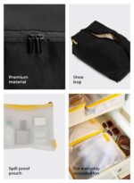 MOKOBARA The Packing Cube Nylon Fabric Water Resistant Travel Organizer Wardrobe Organizer Set Of Packing Bag (Xl,Large, Medium, Shoe Bag, Toiletry Bag) (Set O F 4, Black) - Image 7