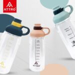 ATTRO Plastic Hydra Gym 2000Ml Water Bottle with Easy to Carry Grip Handle&Ml Mention for Daily Water Intake Bpa Free Leak-Proof-Dark Blue - Image 4