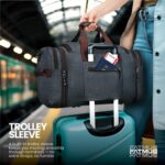 FATMUG Overnight Medium Travel Duffel Polyester Bag for Men, Women - Expandable (Dark Grey, 38-45L) - Image 7