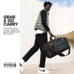 FATMUG Overnight Medium Travel Duffel Polyester Bag for Men, Women - Expandable (Dark Grey, 38-45L) - Image 9