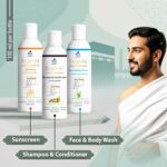 Ihram Kit for Hajj & Umrah | Face & Body Wash, Sunscreen, Shampoo & Conditioner For Men & Women | Travel Friendly & Fragrance Free | Gift Set for Hajj and Umrah Pilgrims | Pack of 3 x 100 ml - Image 4