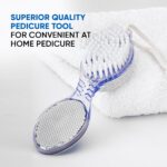 VEGA 4 in 1 Feet Pedicure Tools with Foot Scrubber, Pumice Stone, Foot Rasp and Black Emery for Home Foot Care, Soft Care | Foot File Callus Remover - Multi Purpose Pedicure & Manicure Tool, (PD-02) - Image 6
