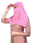 7 season's Cotton Short Scarf Cum Mask Universal Size/Usable for vehicle Driver for sunlight UV protection/White Printed Design - Image 4