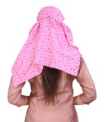 7 season's Cotton Short Scarf Cum Mask Universal Size/Usable for vehicle Driver for sunlight UV protection/White Printed Design - Image 5