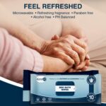 KareIn Bed Bath Wipes, Adult Wet Wipes, 120 Wipes, Anti-Bacterial, Ready to Use Cleansing Towels, Refreshing Sponge Bath Towel, For Men & Women, Pack of 12 (10 Wipes Each) - Image 5