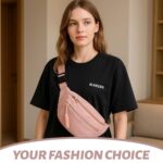 Waist Bag, Crossbody Bag for Men Women, Large Capacity Chest Bag for Travel, Gym, and Outdoor Activities, Durable Polyester Nylon Fabric, Adjustable Shoulder Straps, 30cm x 15cm x 9cm - Image 3