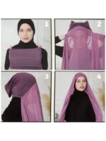 Womens & Girls Georgette Instant Hijab with Underscarf UnderCap Hijab Cap - Image 5