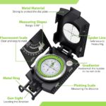 Proberos® High Precision Compass Multifunctional Compass with Glow in Dark Dial Military-level Camping Compass with Sighting & Gradiomete Compass for Hiking Camping and Directions - Image 3
