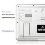 Azan Clock, Automatic Worldwide Digital 8 Azan Prayer Sounds Muslim Prayer Clock for USA Home Decor (White-1) - Image 5