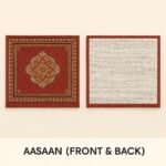 Ink Craft Red Printed Velvet Pooja Mat | 24x Premium Square Prayer Mat | Pack of 1 | Eco-Friendly & Durable Design for Home Mandir Construction | Durable Everyda - Image 5