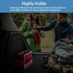 Large Comprehensive Premium First Aid Kit Bag, Labeled Compartments and with Removable MOLLE System Bag-Red - Image 6