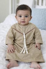 Baby Boy Cotton Jubba Thobe | Arabic Jubba for kids Boy | Arab Sheikh Dress for Baby Boy | Eid & Ramadan Dress for Kids - Image 3