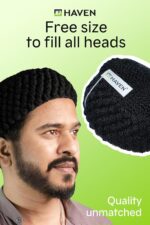 Prayer Caps for Muslims Islamic Namaz Topi for Men Handmade Knitted | Black - Image 5