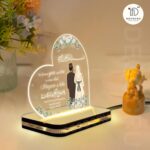 Personalized Islamic LED Acrylic Lamp | Qur’an 30:21 Ayat Gift | Custom Couple with Floral Design | Anniversary, Nikah & Wedding Light | Muslim Home Decor, Housewarming Gift (5.5x5.5 Inch) - Image 4