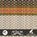 HOKIPO Natural River Grass Handcrafted Pooja Floor Mats/Meditation Prayer, Sittting, Aasan Mat Chatai Set of 2, 18x18 Inches (IN78-BLK*2) - Image 6