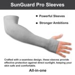UV Protection Arm Sleeves with Thumb Holes, Nylon Sun Protection Hand Cover for Running and Cycling, Unisex - Image 3