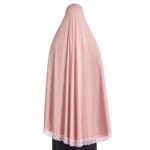 ICW Women Stretchable Jersey Jilbab Cum Prayer khimar Hijab (Free Size) 42 Inch - Image 3