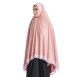 ICW Women Stretchable Jersey Jilbab Cum Prayer khimar Hijab (Free Size) 42 Inch - Image 4