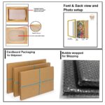 Hawai Gold Plated Mecca Madina Ayatul Kursi Islamic Photo Frame | Engineered Wood Wall Hanging Muslim Home Decor | Quran Verse Islamic Quotes Frame for Home & Office | Size 21x17x2 cm | SFDI553GLDFRM - Image 4