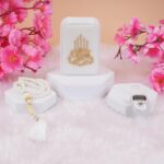 HADIYAH White Velvet Tasbeeh Combo Pearl Tasbeeh with Digital Counter - Image 3