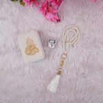 HADIYAH White Velvet Tasbeeh Combo Pearl Tasbeeh with Digital Counter - Image 4