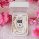 HADIYAH White Velvet Tasbeeh Combo Pearl Tasbeeh with Digital Counter - Image 5