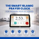 Masjidal - 10-14 inch inch Azan Tablet Clock, Athan Frame, Athan Clock, Next Gen, Sync with Mosque, Full Color HD Display - Home, Office, Desk, Wall - Mosque Digital, Muslim, Decorative - Black - Image 4