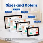 Masjidal - 10-14 inch inch Azan Tablet Clock, Athan Frame, Athan Clock, Next Gen, Sync with Mosque, Full Color HD Display - Home, Office, Desk, Wall - Mosque Digital, Muslim, Decorative - Black - Image 7