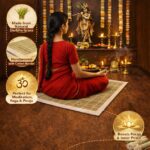 Handwoven Natural Darbha Grass Kusha Asana Meditation Mat (24x20) inch - Pooja, Yoga & Prayer Mat | Eco-Friendly, Stylish Home Decor - Image 3