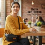 Goldfinch Waist Bag for Men & Women | Water-Resistant Crossbody Waist Sport Pouch with 2 Zippered Compartments, Back Pocket & Adjustable Strap for Travel, Money, Passport, Running, Gym Use | Black - Image 9