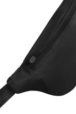 Unisex Premium Leather Waist Pack Travel Handy Hiking Zip Pouch Elegant Style Document Money Phone Belt Sport Bag for Men and Women Adjustable Strap (Charcole Black) - Image 4