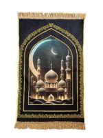 Islamic Janamaz Prayer Mat – Soft Velvet Namaz Mat | Turkey Style Aasan for Daily Namaz & Salah | 44x27 Inch, Printed Multi - 5 - Image 3
