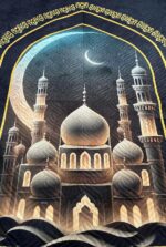 Islamic Janamaz Prayer Mat – Soft Velvet Namaz Mat | Turkey Style Aasan for Daily Namaz & Salah | 44x27 Inch, Printed Multi - 5 - Image 4