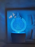 3D Ayatul Kursi Beautifully Written Colour Changing LED Night Lamp for Decor (Multicolour, Size 4 Inch) Pack of 1(Plastic) - Image 4