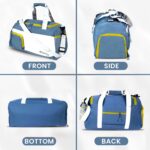 Storite Nylon 50 cms Imported Travel Duffle Bag Multi- Pocket Sports Shoulder Bag for Women with Wet Pocket & Shoe Compartment Weekender Overnight Travel Luggage Bag (Blue - 50 x 25 x 27 cm) - Image 4