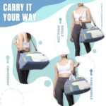 Storite Nylon 50 cms Imported Travel Duffle Bag Multi- Pocket Sports Shoulder Bag for Women with Wet Pocket & Shoe Compartment Weekender Overnight Travel Luggage Bag (Blue - 50 x 25 x 27 cm) - Image 7