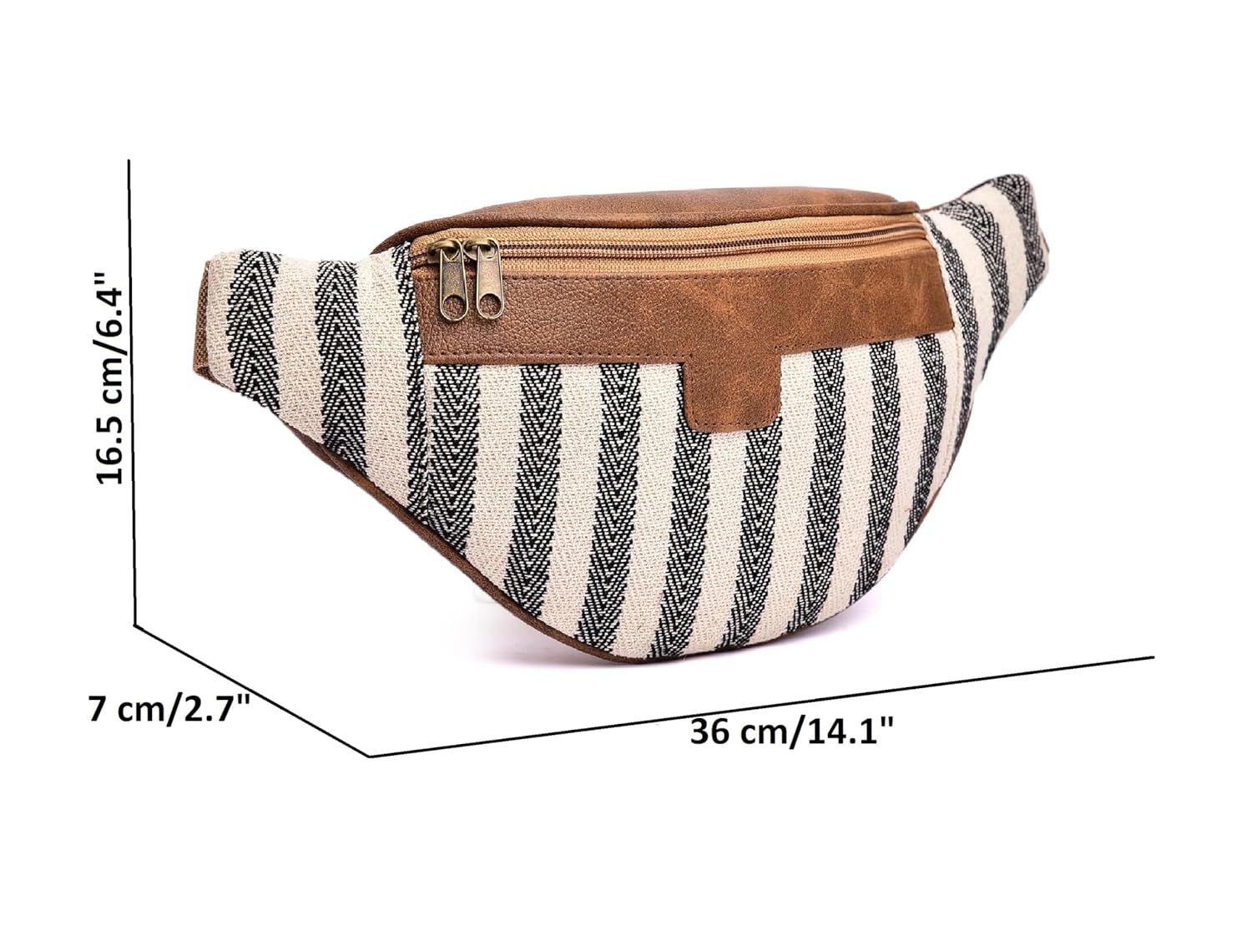 K London Multicolor Canvas Waist Bag for Men & Women | Stylish Travel Fanny Pack with Adjustable Strap | Passport Holder, Belt Pouch for Outdoor, Running, Daily Use | Lightweight Crossbody Bag - Image 3