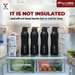 truTRTL Sporty Stainless Steel Water Bottle 1000 ml with Sipper | ISI Certified | Single Wall | Leak Proof Lid | Rust Proof | For School, Office & Gym I Black - Image 6