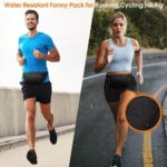 Men’s Waist Bag with Waterproof Pocket & RFID Protection | Lightweight and Adjustable Fanny Pack Belt Pouch for Hiking, Travel & Outdoor Sports (Black) - Image 4