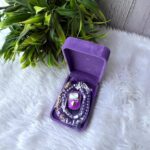 HADIYAH Purple Velvet Tasbeeh Combo Pearl Tasbeeh with Digital Counter - Image 4